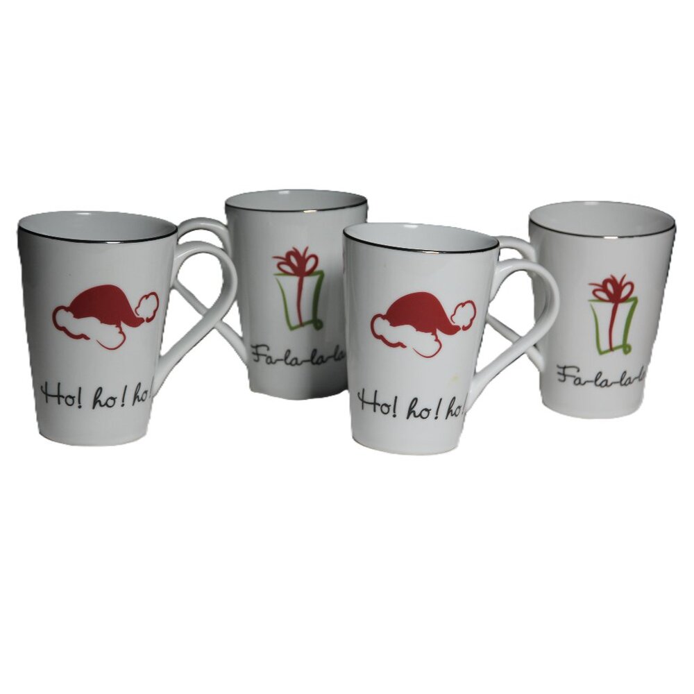 Four 'Tis the Season 12 Ounce Coffee Mugs by St. Nicholas Square®